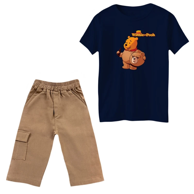 ست تی‌شرت و شلوارک پسرانه مدل پو