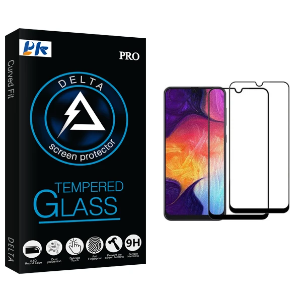 محافظ صفحه نمایش پی کی مدل Delta Glass مناسب برای گوشی موبایل سامسونگ Galaxy M20 بسته دو عددی