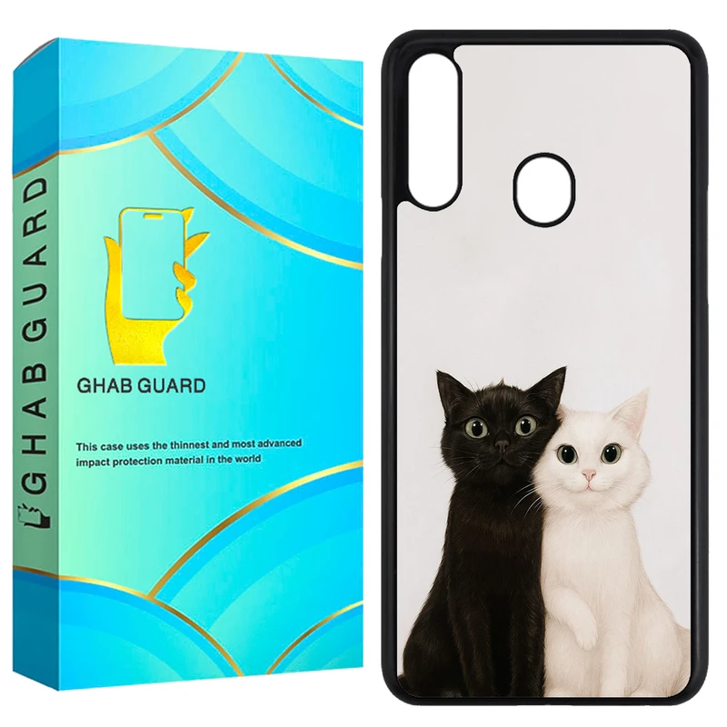 کاور قاب گارد طرح گربه مدل GCHPA20S مناسب برای گوشی موبایل سامسونگ Galaxy A20s 