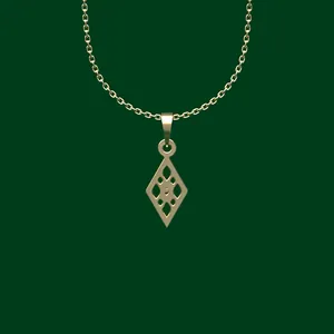 گردنبند طلا 18 عیار زنانه مدوپد مدل لوزی کد FF2-1-1054