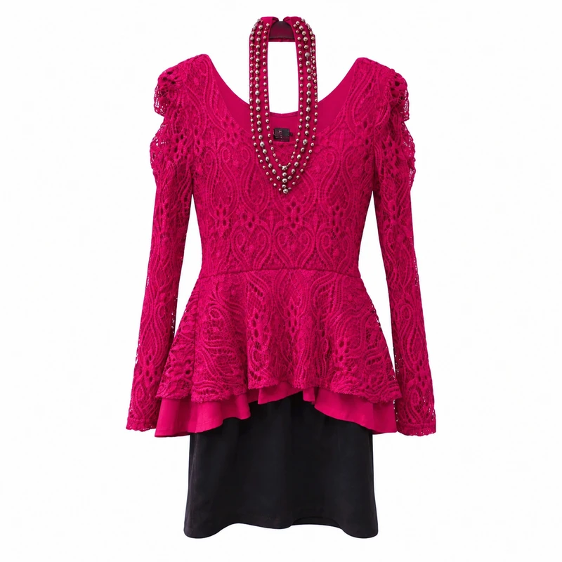 پیراهن یقه گرد زنانه مدل Velvet 