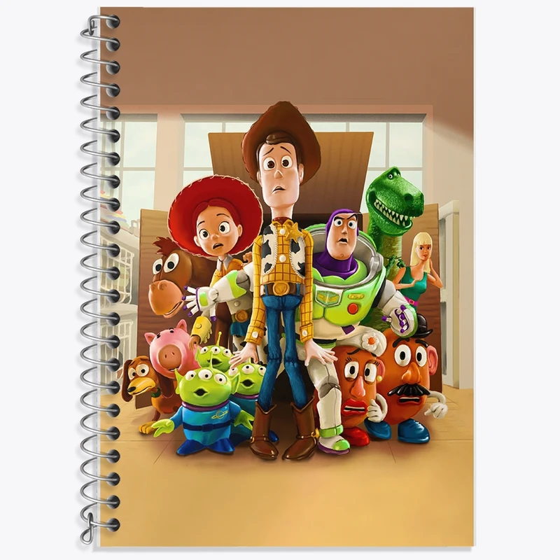 دفتر زبان 50 برگ خندالو مدل سه خط طرح داستان اسباب بازی کد F2237