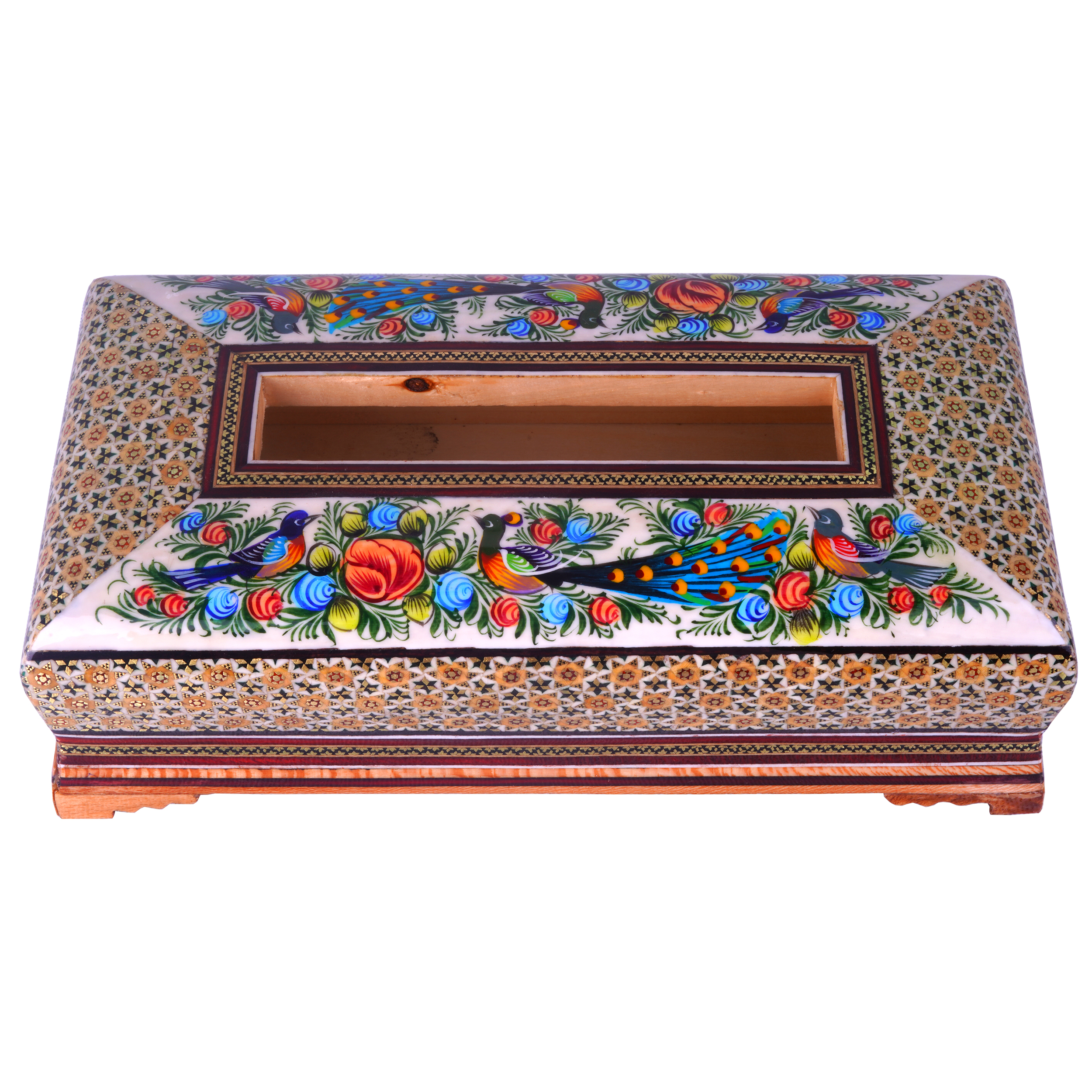 Inlay handicraft tissue box, code 6