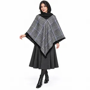 پانچو پاییزه زنانه مدل رومی کد ۰۱۰