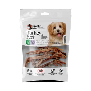 تشویقی سگ هاپومیل مدل پای بوقلمون Turkey Feet M وزن 120 گرم
