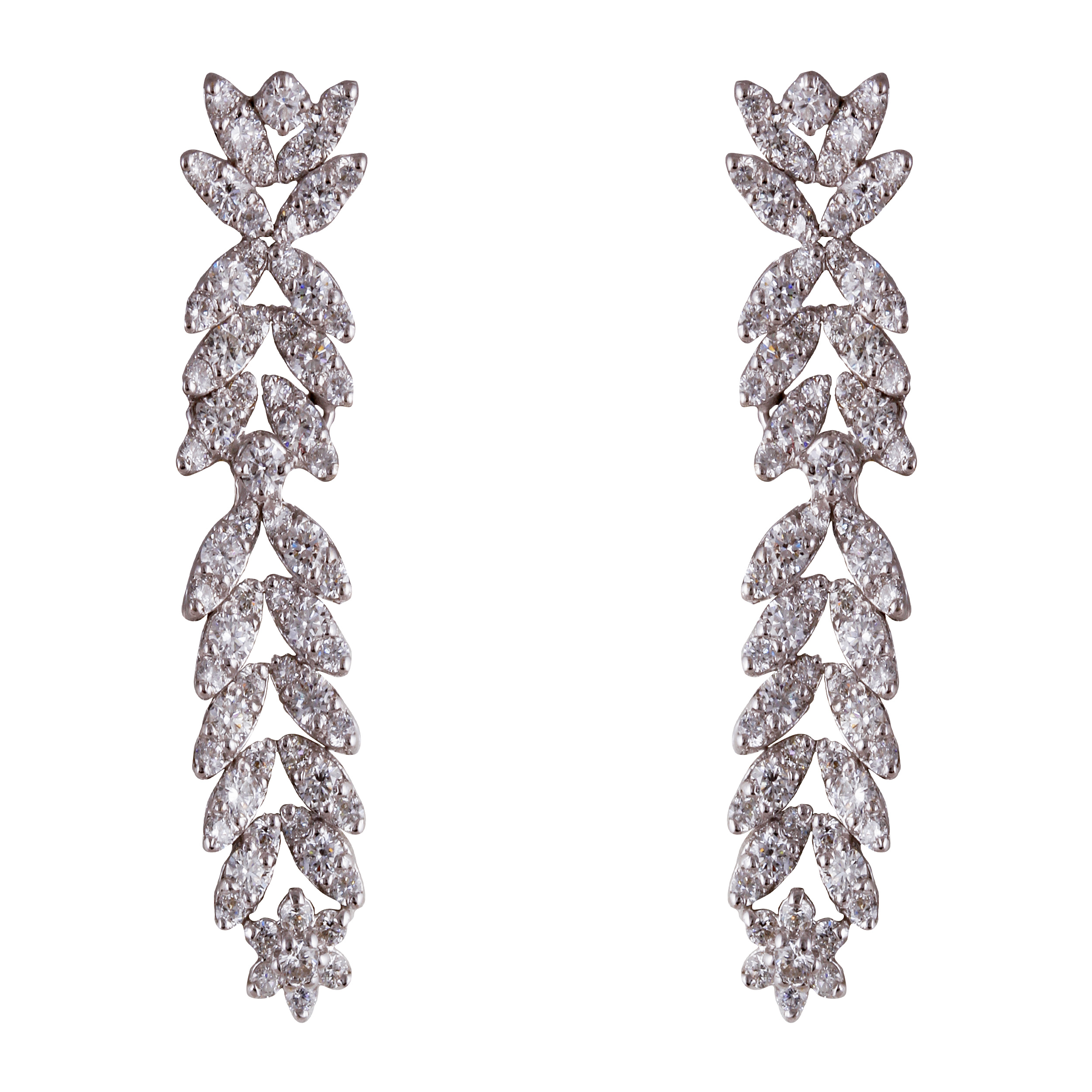 گوشواره طلا 18 عیار زنانه جواهری گاندی مدل 17746