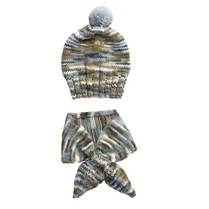 ست کلاه و شال گردن بافتنی بچگانه کد 5218