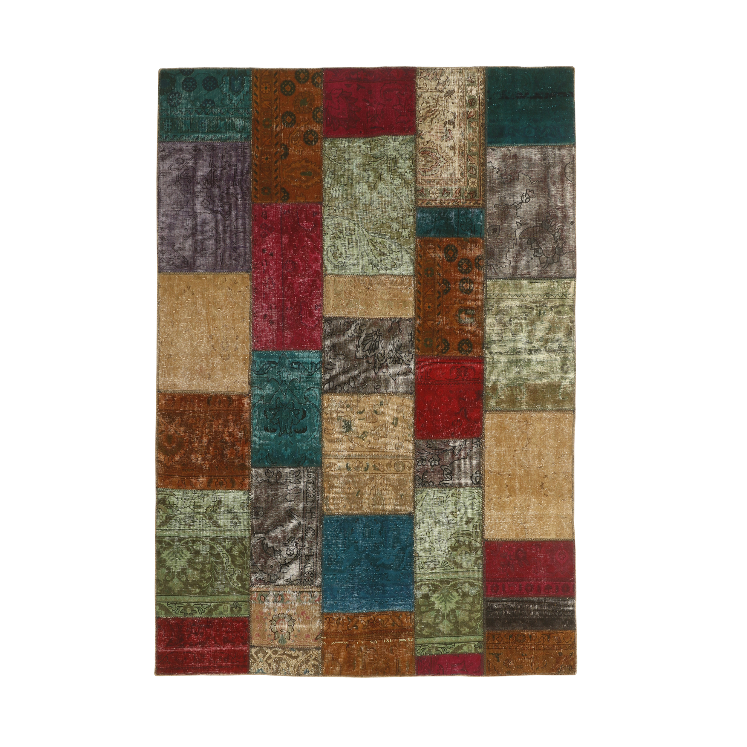  کلاژ فرش دستبافت چهار متری مدل تکه دوزی کد 541008