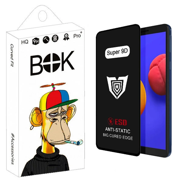 محافظ صفحه نمایش بوک مدل Super 9D Guard مناسب برای گوشی موبایل سامسونگ galaxy A01 Core