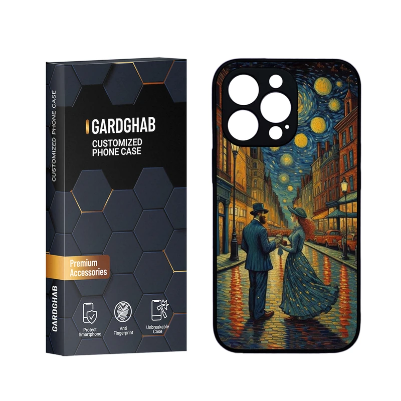 کاور گارد قاب مدل دورژله ای پشت گلس هنری مناسب برای گوشی موبایل اپل iPhone 13 Pro