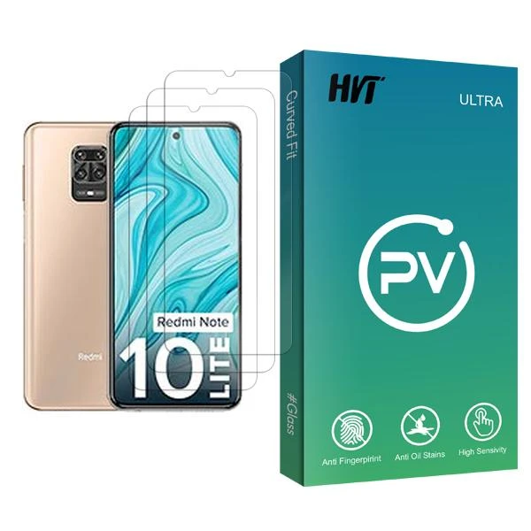 محافظ صفحه نمایش اچ وی تی مدل PV Glass MIX003 مناسب برای گوشی موبایل شیائومی Redmi Note 10 Lite بسته سه عددی