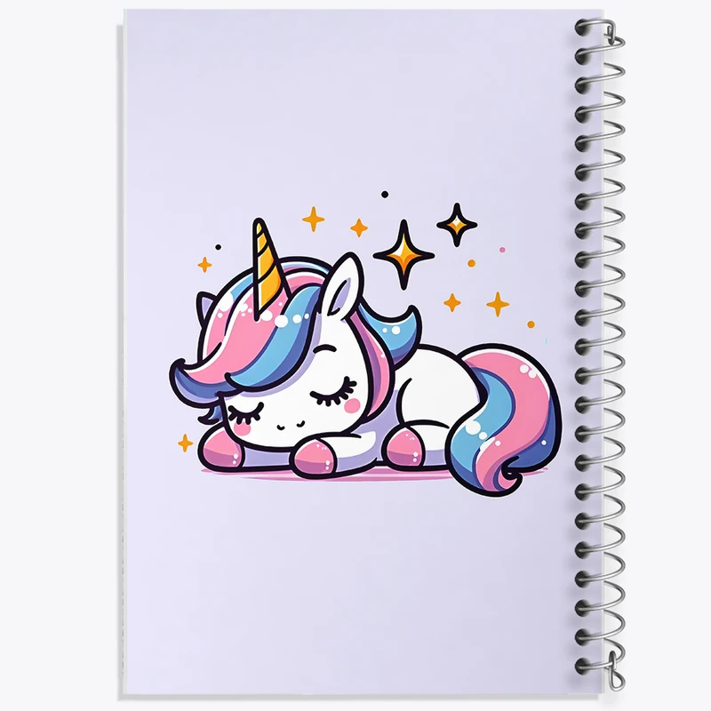 دفتر مشق 100 برگ خندالو طرح اسب تک شاخ کد N5252