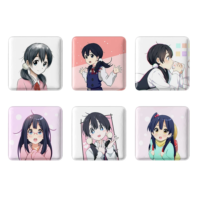 مگنت خندالو طرح انیمه فروشگاه تاماکو Tamako Market کد 1377B مجموعه 6 عددی