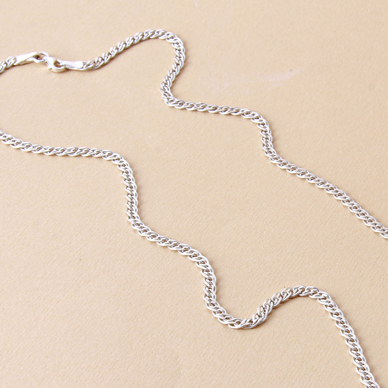 زنجیر نقره مردانه بازرگانی میلادی کد ZR_007