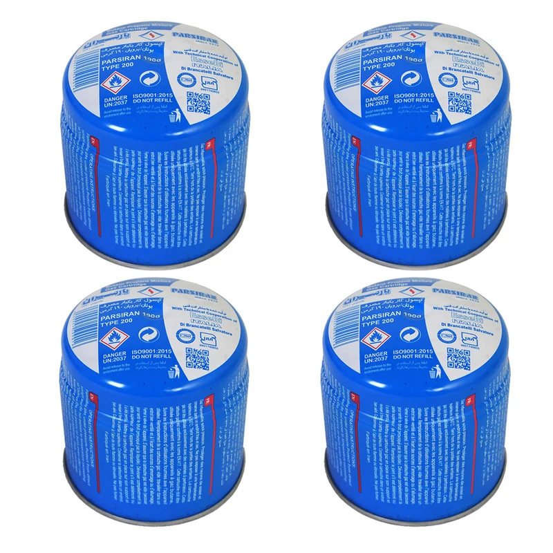 کپسول گاز 190 گرمی پارسیران مدل c-200 بسته 4 عددی