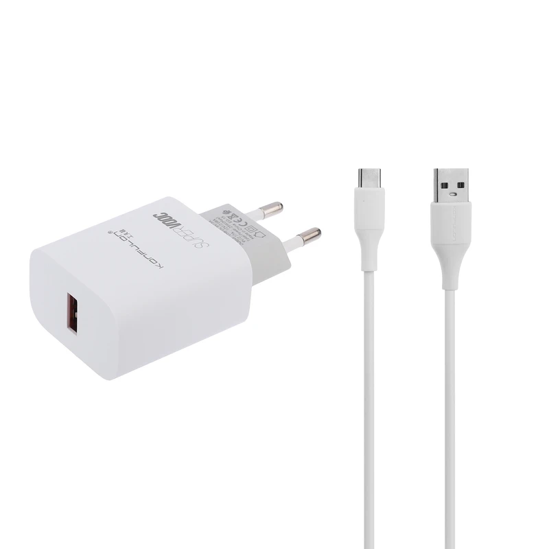 شارژر دیواری 25 وات کانفلون مدل C87Q به همراه کابل تبدیل USB به USB-C
