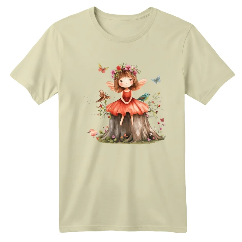 تی شرت آستین کوتاه بچگانه مدل دخترک کد 7