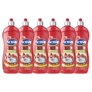مایع ظرفشویی اکتیو مدل Red Fruits and Flower حجم 750 میلی لیتر بسته 6 عددی