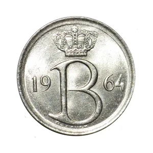 سکه تزیینی طرح 25 سنتیم بلژیک مدل 1964 میلادی
