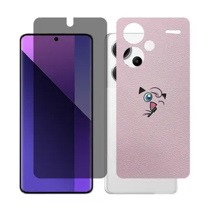 Glass Together model privacy Screen Protector Suitable for Xiaomi Redmi Note 13 Pro Plus Mobile Phone with Back cover sticker