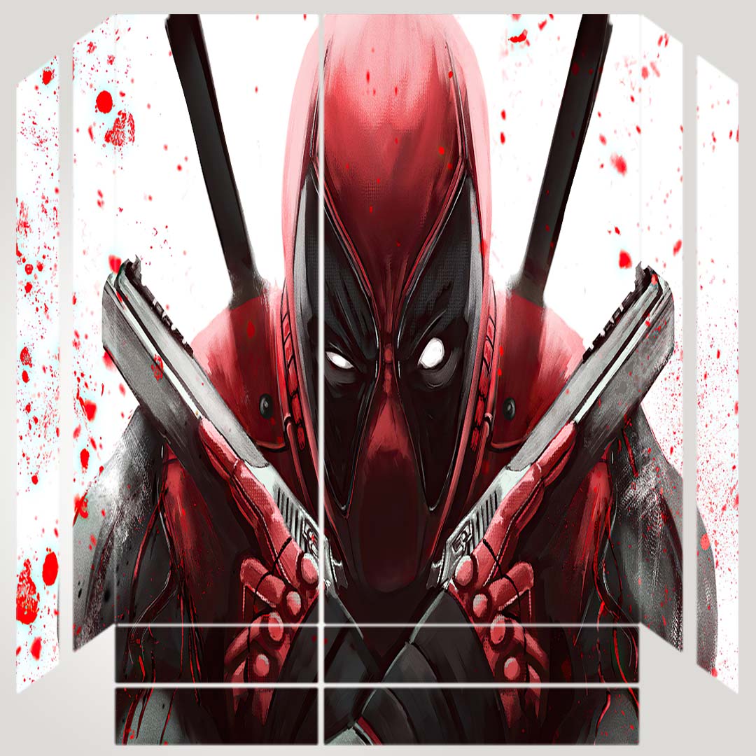 برچسب پلی استیشن ۴ مدل طرح deadpool artwork    کد PS-10102  