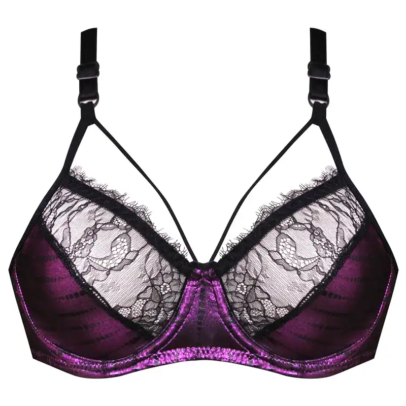 ست شورت و سوتین زنانه کارنا رز مدل فنردار کد 3391 رنگ بادمجانی