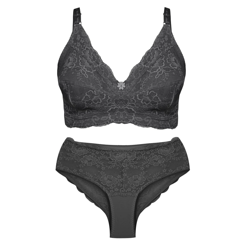 ست شورت و سوتین زنانه پانیذ مدل بدون فنر گیپوری کد 9016