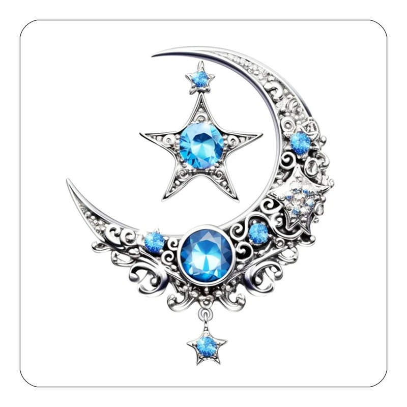 مگنت کاکتی طرح ماه و ستاره مدل mp51404