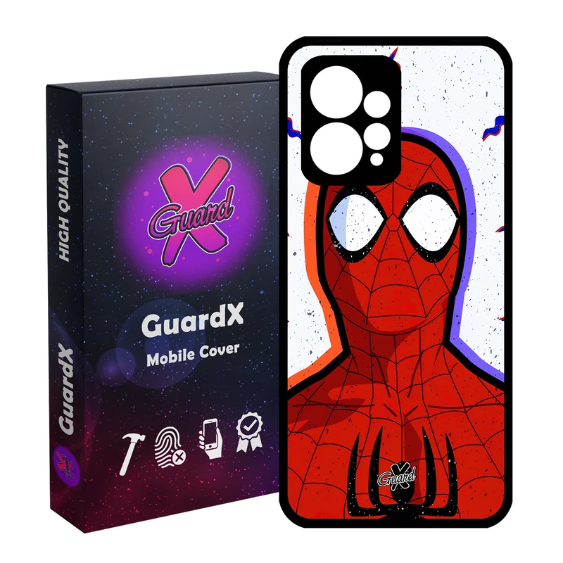 کاور گارد ایکس طرح Spider Man مدل Glass10495 مناسب برای گوشی موبایل شیائومی Redmi Note 12 4G