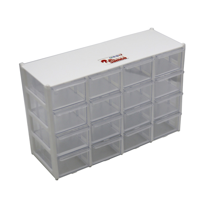 جعبه نظم دهنده ابزار سامکو مدل 16 کشو طرح کریستالی کد YP-M16-30x20x12CM جعبه نظم دهنده ابزار سامکو مدل 16 کشو طرح کریستالی کد YP-M16-30x20x12CM