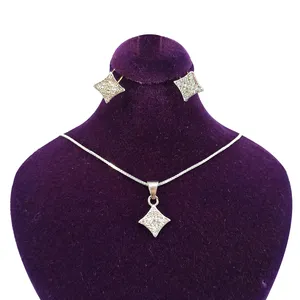 نیم ست نقره زنانه سلین کالا مدل پرنس برلیان ce-As106