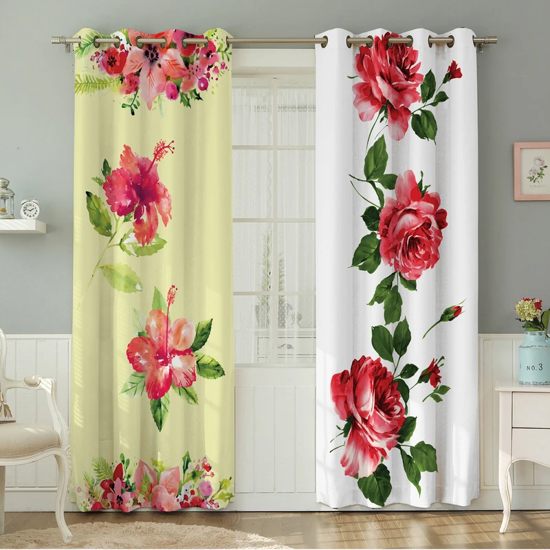 پرده نیروانا طرح گل  مدل هازان کد 4270 سایز 140×280 سانتی متر