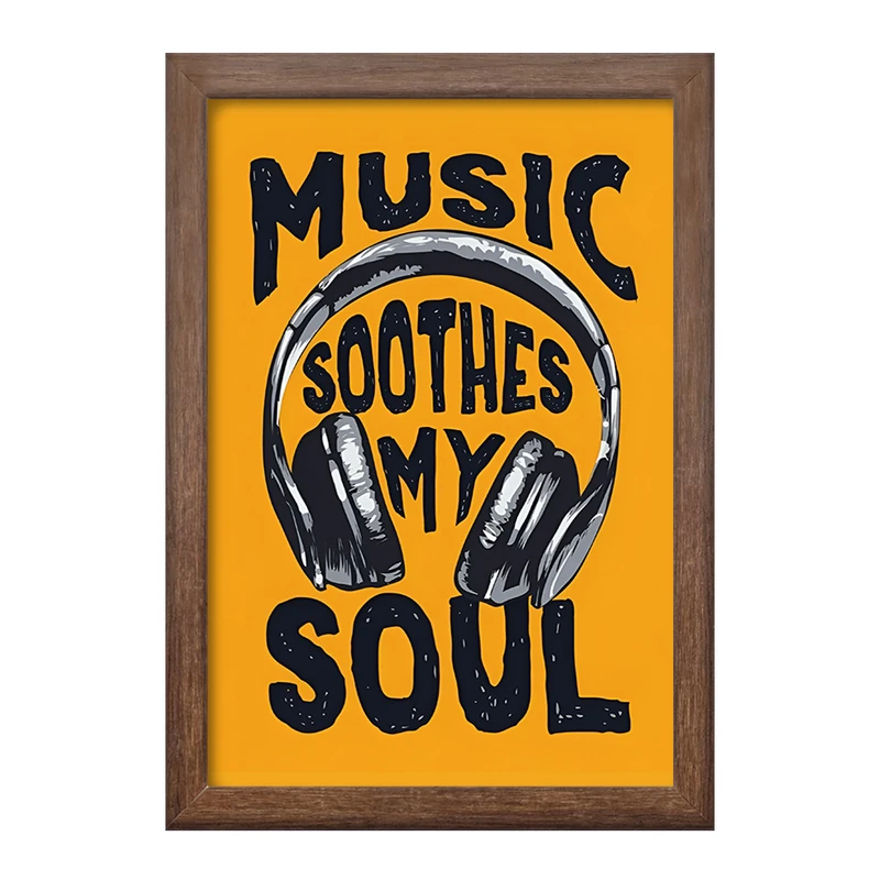 تابلو خندالو طرح Music Soothed My Soul کد F7458