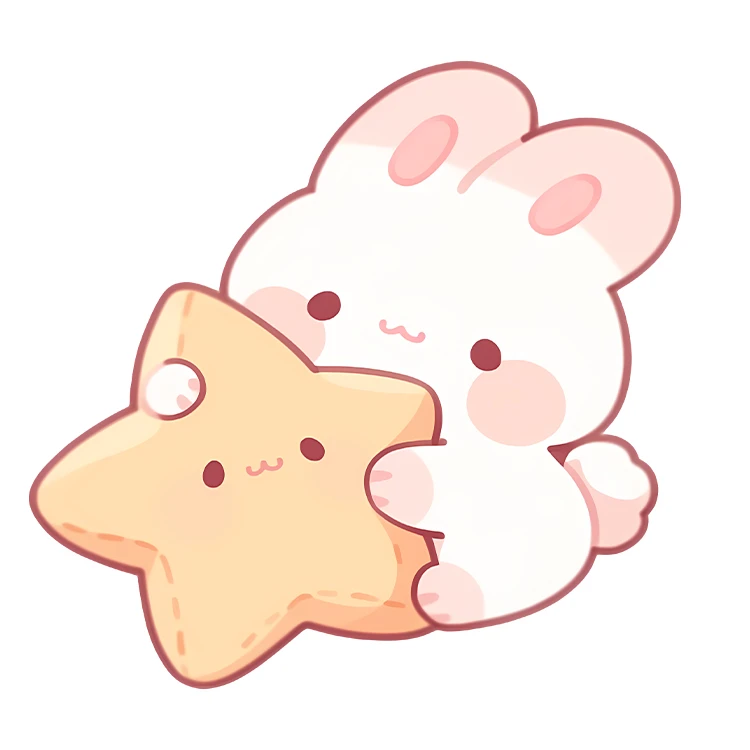 استیکر پارچه و لباس پاد آفرین مدل کارتونی خرگوش کیوت بامزه کد S5980