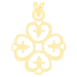 آویز گردنبند طلا 18 عیار زنانه الن نار مدل اسليمي 3407