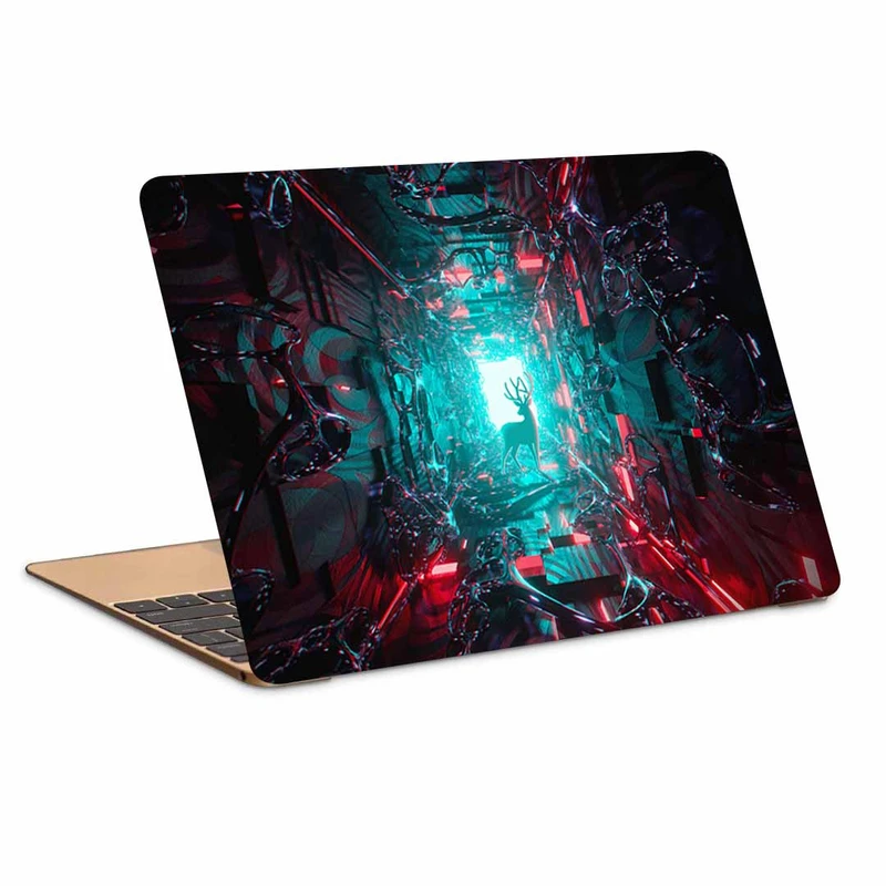 استیکر لپ تاپ طرح deer tunnel lightکد N-135مناسب برای لپ تاپ 15.6 اینچ