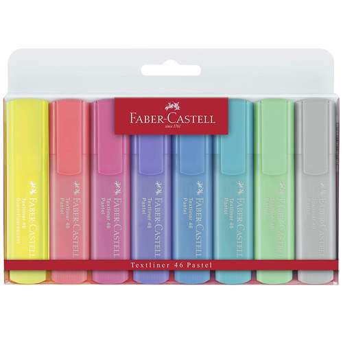ماژیک علامت گذار فابر کاستل مدل پاستل بسته 8 عددی