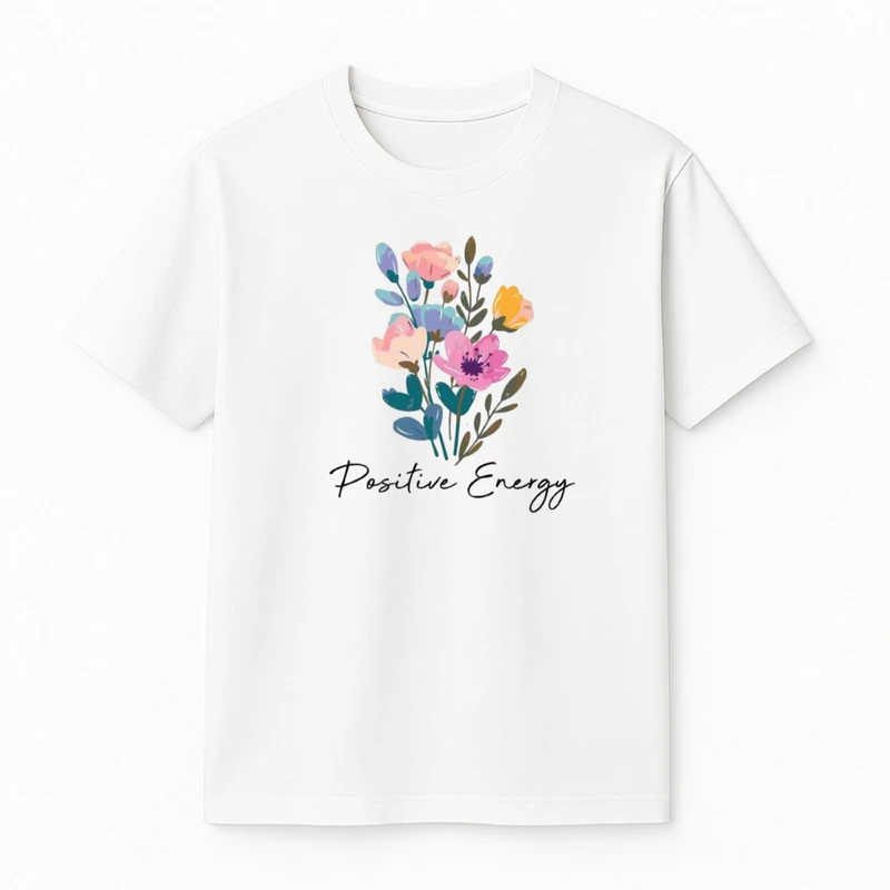 تی‌شرت آستین کوتاه دخترانه مدل گل ها کد 2 