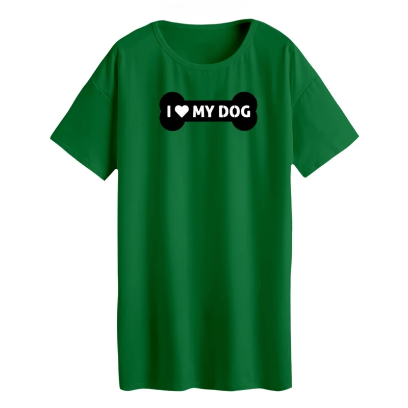 تی شرت لانگ آستین کوتاه زنانه مدل سگ کد 5