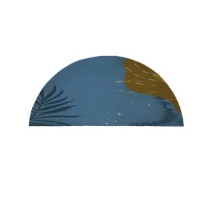 پادری مدل نیم دایره طرح برگ کد 9314 سایز 90×45 سانتی متر