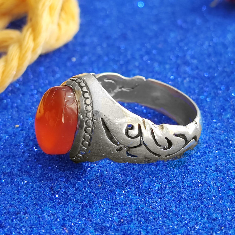 انگشتر نقره مردانه مدل عقیق یمنی MY1016 انگشتر نقره مردانه مدل عقیق یمنی MY1016