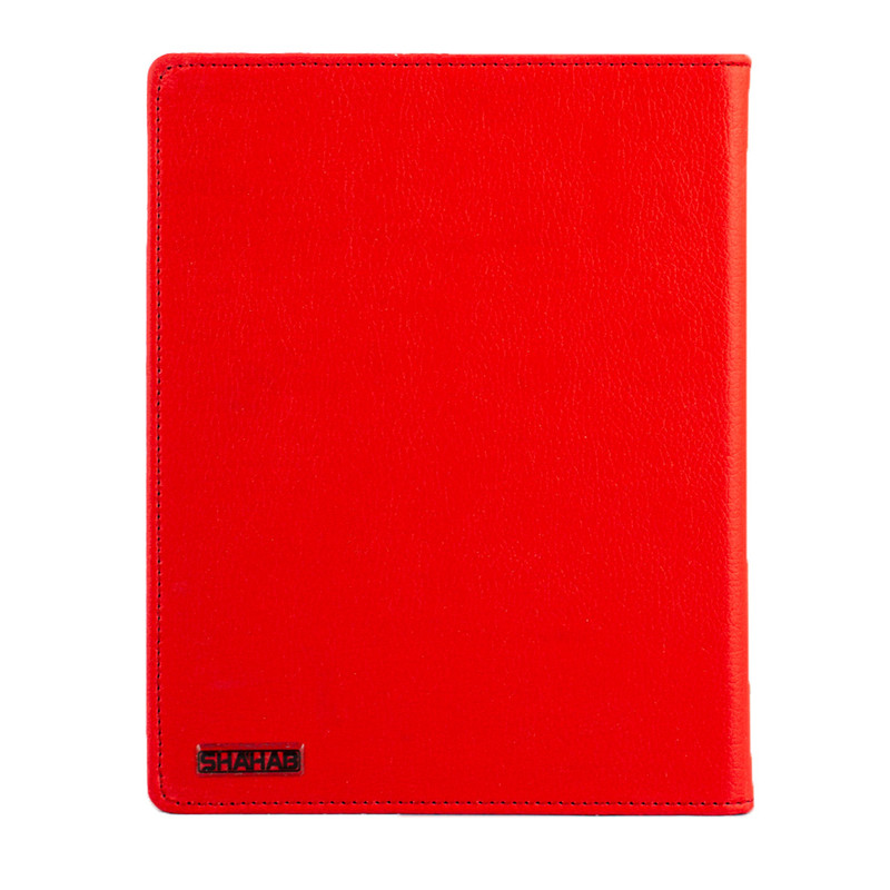 کلاسور مدل یک تکه چرمی پلاک دار 20 حلقه