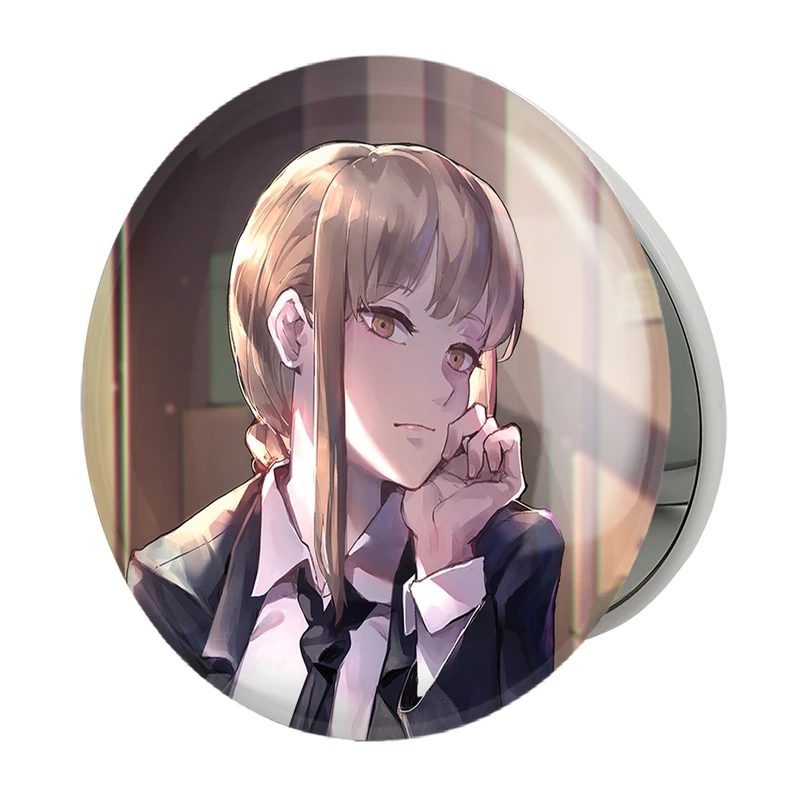 آینه جیبی خندالو طرح ماکیما انیمه مرد اره ای Chainsaw Man مدل تاشو کد 22314 