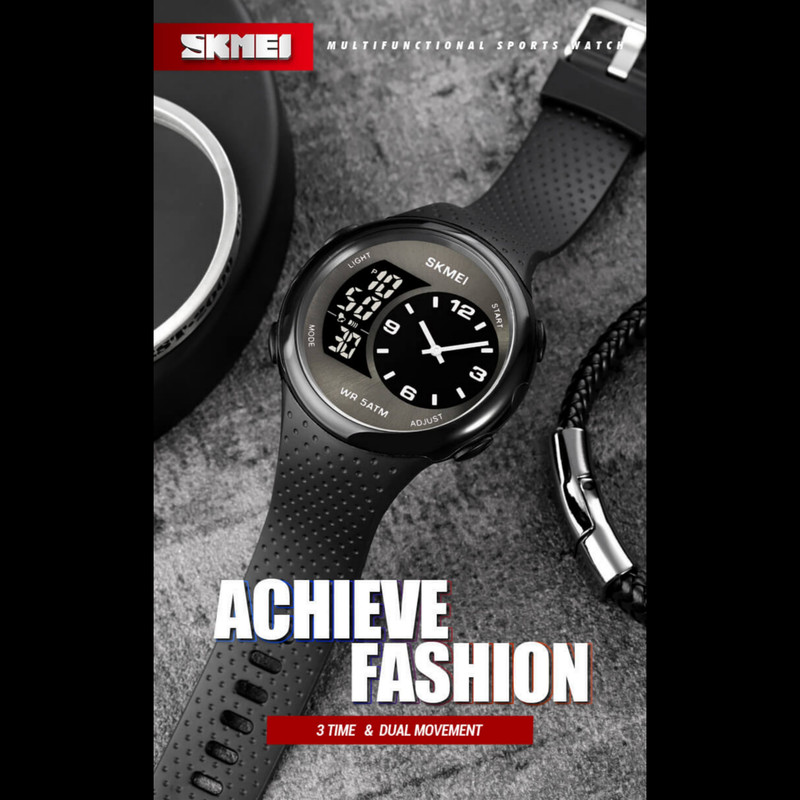 ساعت مچی دیجیتال اسکمی مدل سه زمانه کرنوگراف بند پیو ساعت مچی دیجیتال اسکمی مدل سه زمانه کرنوگراف بند پیو