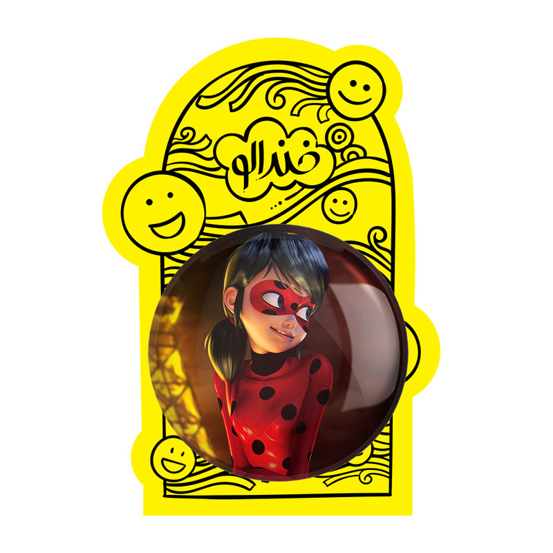 آینه جیبی خندالو مدل دختر کفشدوزکی  کد 3084