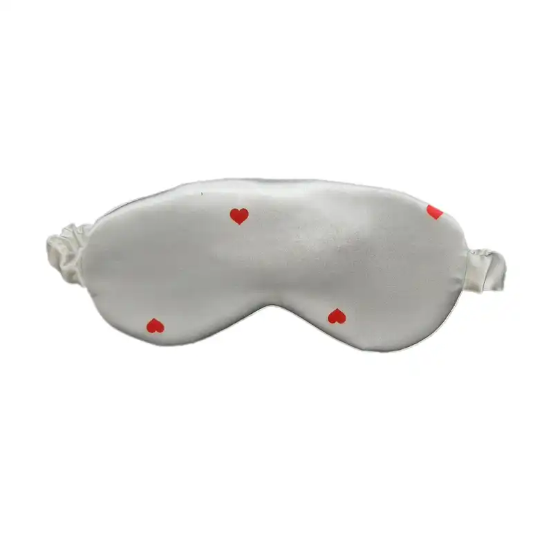 چشم بند خواب مدل ساتن ابریشم طرح قلب