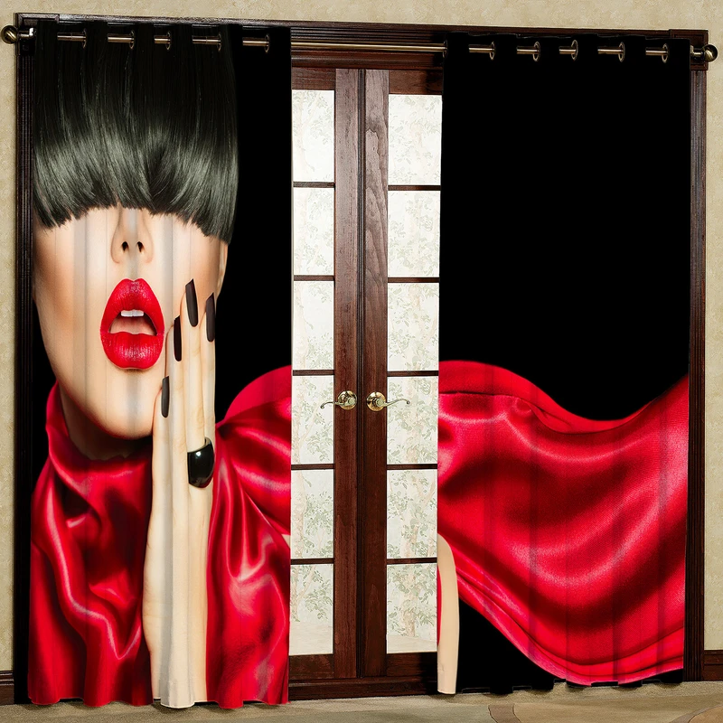 پرده مدل دختر مخمل پانچی کد 762 سایز 140x280 سانتی متر