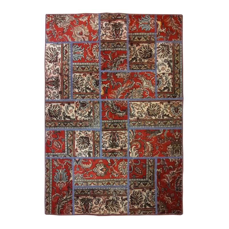 کلاژ فرش دستبافت سه متری مدل چهل تکه کد N.K.P.CO.C7