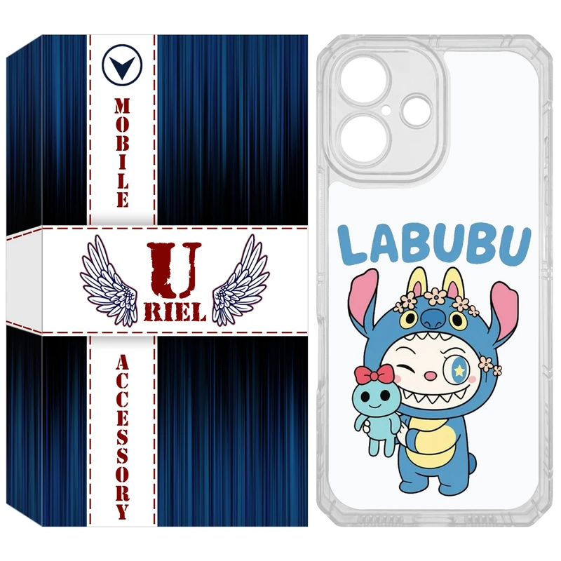 کاور یوریل مدل Clear کد 112 طرح لبوبو Labubu مناسب برای گوشی موبایل اپل iPhone 16