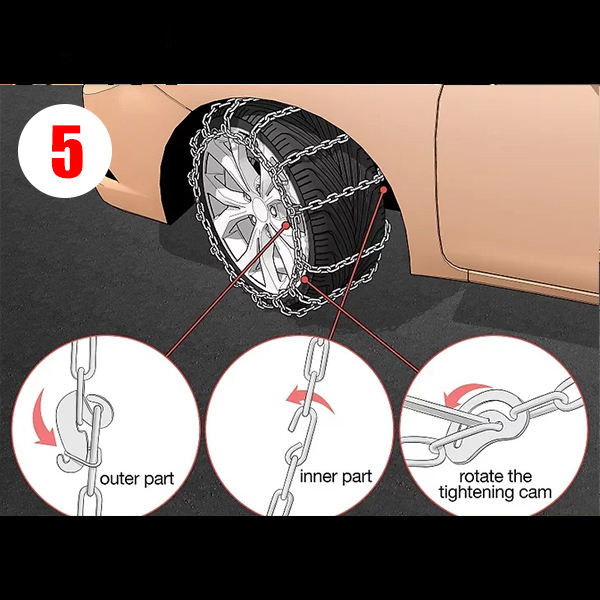 زنجیر چرخ مدل SNOW PRO مناسب برای پژو SLX بسته دو عددی